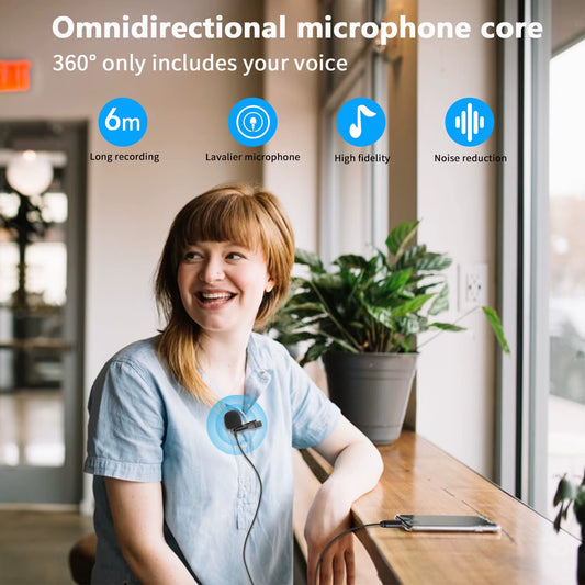 BOYA BY-M1 Pro II Lavalier Microphone – 3.5mm TRRS | Smartphone, PC & Camera Compatible
